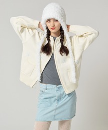 TINA：JOJUN | フラワー ジップアップニットジャケット TINA：JOJUN(その他アウター)