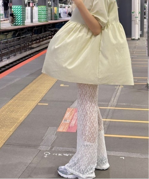 Per sist ence(パーシエンス)の「カットレースシアーパンツ(その他パンツ・レディース・ピンク/ブラック/ホワイト/アイボリー・FREE)」の1枚目の写真