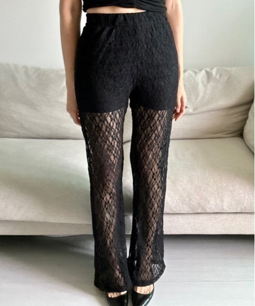 Per sist ence(パーシエンス)の「カットレースシアーパンツ(その他パンツ・レディース・ピンク/ブラック/ホワイト/アイボリー・FREE)」の3枚目の写真