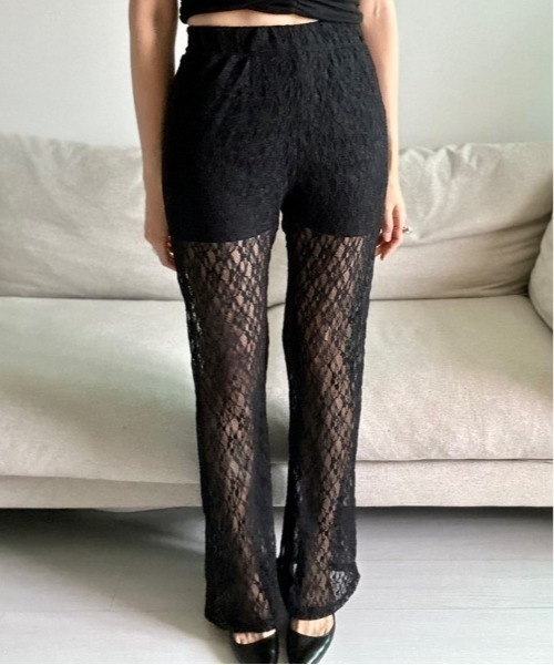 Per sist ence(パーシエンス)の「カットレースシアーパンツ(その他パンツ・レディース・ピンク/ブラック/ホワイト/アイボリー・FREE)」の6枚目の写真