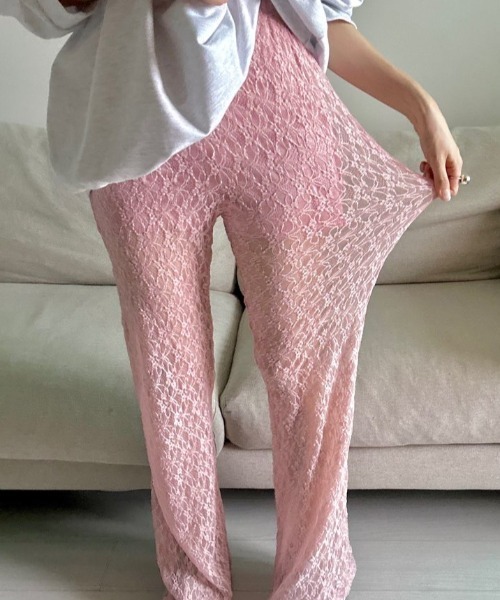 Per sist ence(パーシエンス)の「カットレースシアーパンツ(その他パンツ・レディース・ピンク/ブラック/ホワイト/アイボリー・FREE)」の10枚目の写真