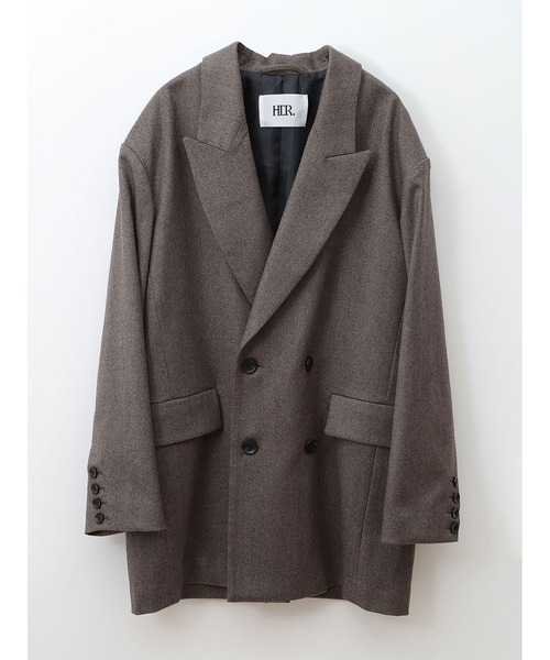 HER.（ハー）の「へリンボンオーバージャケット（テーラードジャケット