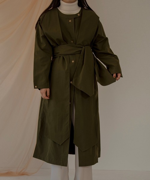 セール/ブランド古着】ノーカラーコート（ノーカラーコート）｜lawgy  