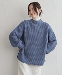 マットモール畦ニットプルオーバー