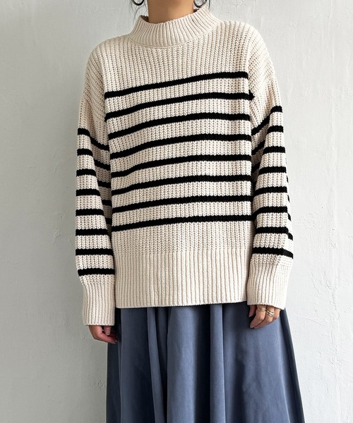 LBC(エルビーシー)の「マットモール畦ニットプルオーバー(ニット/セーター・レディース・ライトグレー/イエロー/ブルー/その他30・M)」の6枚目の写真