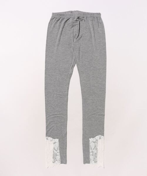 iS ScoLar(イズスカラー)の「543222:カトラリーとブドウの刺繍レースレギンス(レギンス/スパッツ・レディース・杢グレー/ブラック・M)」の2枚目の写真