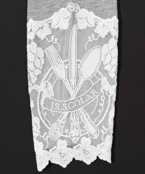 iS ScoLar(イズスカラー)の「543222:カトラリーとブドウの刺繍レースレギンス(レギンス/スパッツ・レディース・杢グレー/ブラック・M)」の9枚目の写真