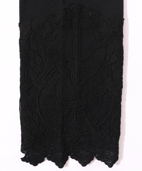 iS ScoLar(イズスカラー)の「543222:カトラリーとブドウの刺繍レースレギンス(レギンス/スパッツ・レディース・杢グレー/ブラック・M)」の11枚目の写真