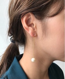 ciite'（シーテ）の「ゴールドチェーン × パールピアス  (両耳用)（ピアス（両耳用））」