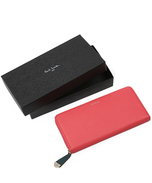 Paul Smith(ポールスミス)の「HEART PULL LONG PURSE/ 863578 W916(財布・レディース・コーラル/ピンク/ブラック・FREE)」の11枚目の写真