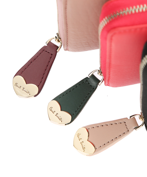 Paul Smith(ポールスミス)の「HEART PULL LONG PURSE/ 863578 W916(財布・レディース・コーラル/ピンク/ブラック・FREE)」の10枚目の写真