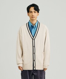 【UNISEX】ANTI PILLING WOOL Vネックカーディガン