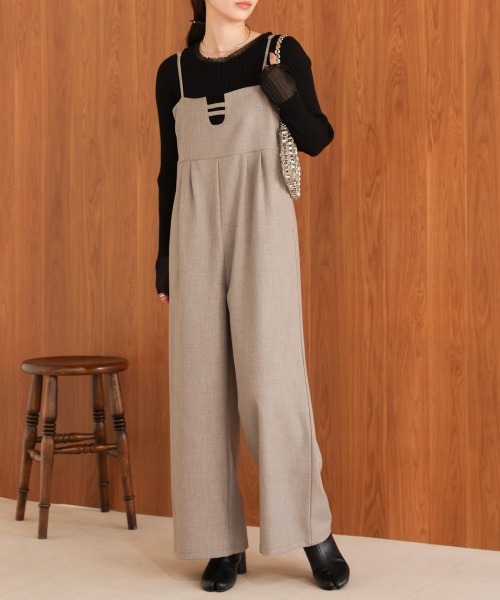 Bab（バブ）の「【S・Mサイズ展開】ビスチェ風オールインワン（つなぎ/オールインワン・レディース・A/グレー・M/S）」の2枚目の写真