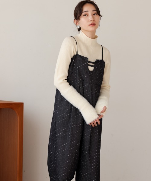 Bab（バブ）の「【S・Mサイズ展開】ビスチェ風オールインワン（つなぎ/オールインワン・レディース・A/グレー・M/S）」の5枚目の写真