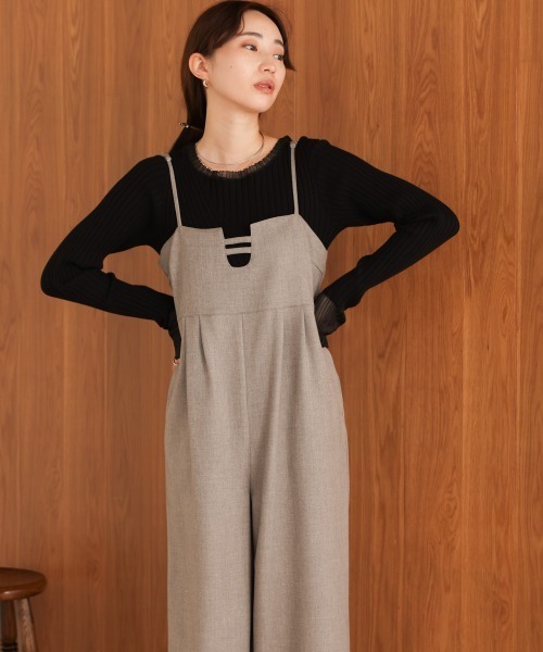 Bab（バブ）の「【S・Mサイズ展開】ビスチェ風オールインワン（つなぎ/オールインワン・レディース・A/グレー・M/S）」の15枚目の写真