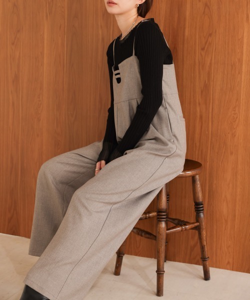 Bab（バブ）の「【S・Mサイズ展開】ビスチェ風オールインワン（つなぎ/オールインワン・レディース・A/グレー・M/S）」の20枚目の写真