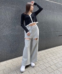 Rosy luce（ロージールーチェ）の「カットオフスウェットパンツ（スウェットパンツ）」