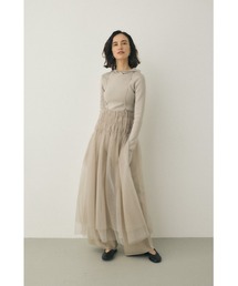 M_ | リサイクルポリエステルチュール素材 マルチウェイキャミドレス(ワンピース)