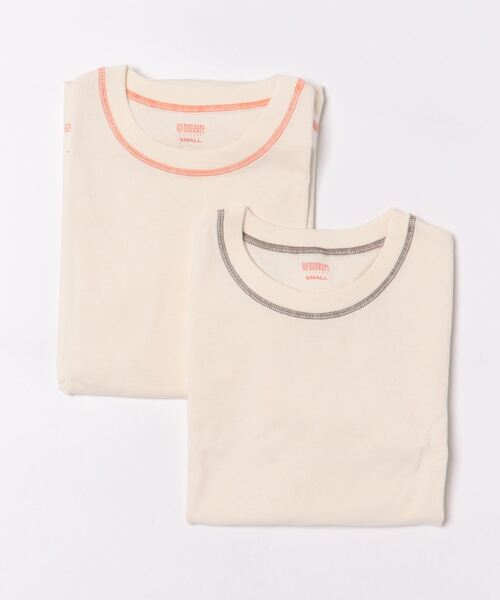 UNIVERSAL OVERALL(ユニバーサルオーバーオール)の「UNIVERSAL OVERALL / KINARI loose fit / UVOP-007(Tシャツ/カットソー・レディース・ブラック/オレンジ・SMALL/MEDIUM/LARGE/X-LARGE)」の2枚目の写真