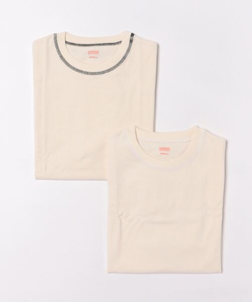 UNIVERSAL OVERALL(ユニバーサルオーバーオール)の「UNIVERSAL OVERALL / KINARI loose fit / UVOP-007(Tシャツ/カットソー・レディース・ブラック/オレンジ・SMALL/MEDIUM/LARGE/X-LARGE)」の1枚目の写真