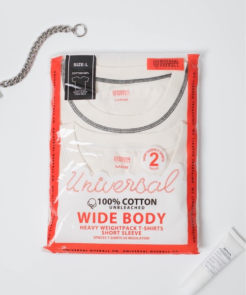 UNIVERSAL OVERALL(ユニバーサルオーバーオール)の「UNIVERSAL OVERALL / KINARI loose fit / UVOP-007(Tシャツ/カットソー・レディース・ブラック/オレンジ・SMALL/MEDIUM/LARGE/X-LARGE)」の5枚目の写真