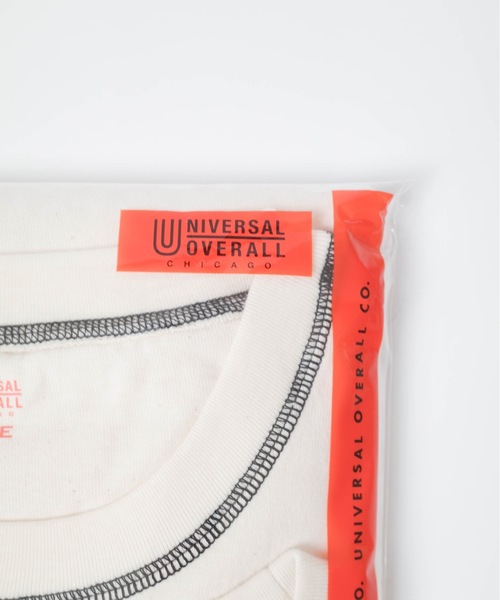 UNIVERSAL OVERALL(ユニバーサルオーバーオール)の「UNIVERSAL OVERALL / KINARI loose fit / UVOP-007(Tシャツ/カットソー・レディース・ブラック/オレンジ・SMALL/MEDIUM/LARGE/X-LARGE)」の7枚目の写真