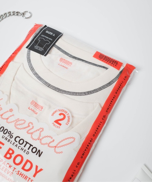 UNIVERSAL OVERALL(ユニバーサルオーバーオール)の「UNIVERSAL OVERALL / KINARI loose fit / UVOP-007(Tシャツ/カットソー・レディース・ブラック/オレンジ・SMALL/MEDIUM/LARGE/X-LARGE)」の8枚目の写真
