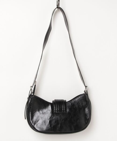 WESTSEA（ウエストシー）の「メタリックパーツ 飾りベルト ミニ ショルダーバッグ（ショルダーバッグ・レディース・ブラック/シルバー・FREE）」の8枚目の写真