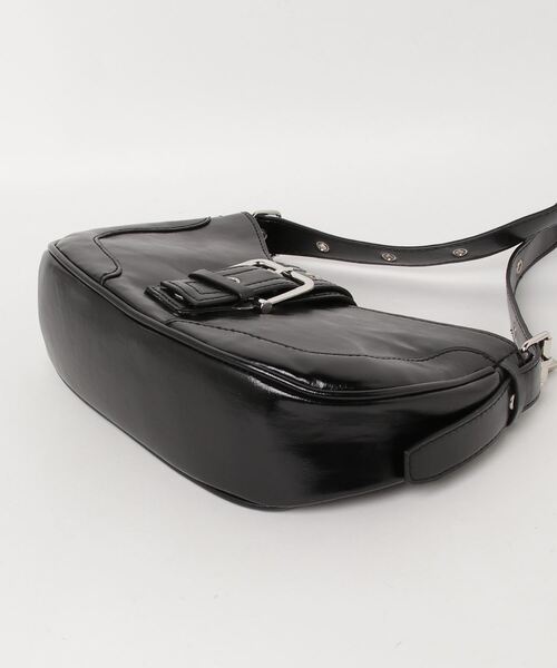 WESTSEA（ウエストシー）の「メタリックパーツ 飾りベルト ミニ ショルダーバッグ（ショルダーバッグ・レディース・ブラック/シルバー・FREE）」の9枚目の写真