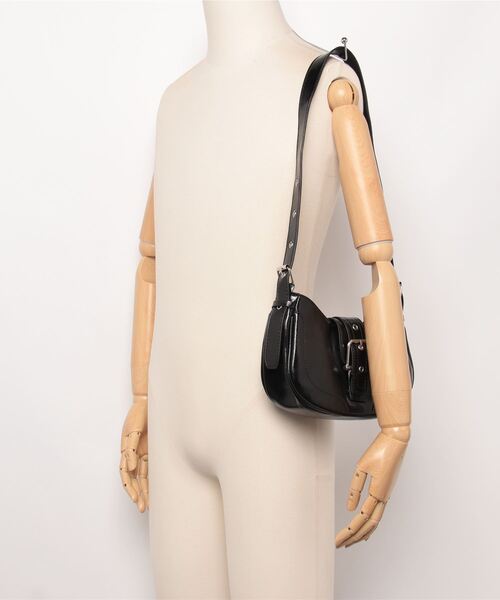 WESTSEA（ウエストシー）の「メタリックパーツ 飾りベルト ミニ ショルダーバッグ（ショルダーバッグ・レディース・ブラック/シルバー・FREE）」の11枚目の写真