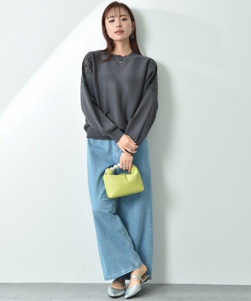 INTERPLANET（インタープラネット）の「ストレッチデニムストレートパンツ（デニムパンツ・レディース・サックスブルー/インディゴブルー・FREE）」の13枚目の写真