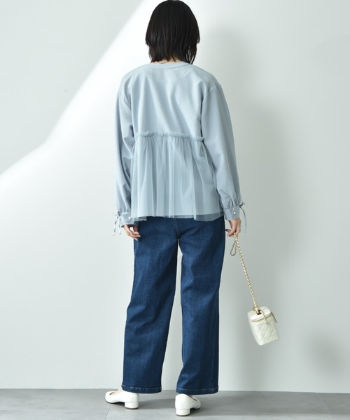 INTERPLANET（インタープラネット）の「ストレッチデニムストレートパンツ（デニムパンツ・レディース・サックスブルー/インディゴブルー・FREE）」の19枚目の写真