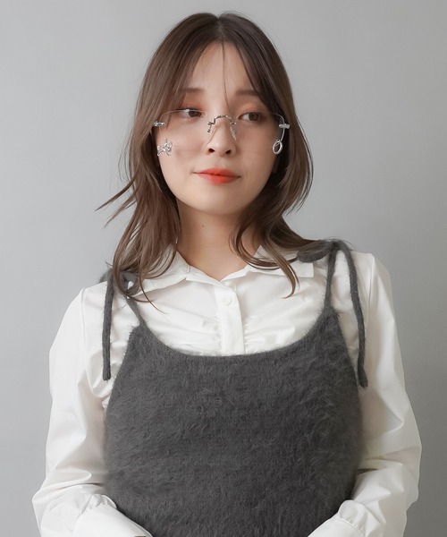 SPINNS(スピンズ)の「トレンド/韓国っぽアイテム☆【ピアスモチーフ付】 リムレスメガネ/フレームレスメガネ/クリアメガネ(メガネ・レディース・A/C/B・ONESIZE)」の15枚目の写真