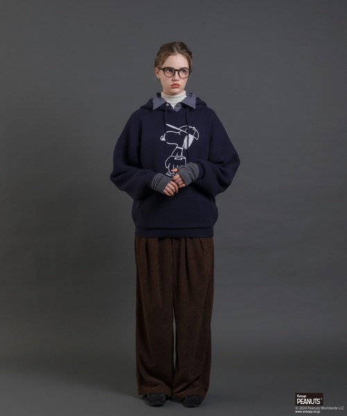 MUHET(ミュエータ)の「【PEANUTS / SNOOPY】ニットパーカー(パーカー・レディース・ネイビー/ブラウン・SMALL/MEDIUM/LARGE)」の22枚目の写真