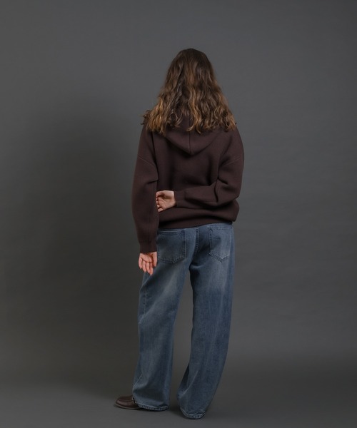MUHET(ミュエータ)の「【PEANUTS / SNOOPY】ニットパーカー(パーカー・レディース・ネイビー/ブラウン・SMALL/MEDIUM/LARGE)」の15枚目の写真