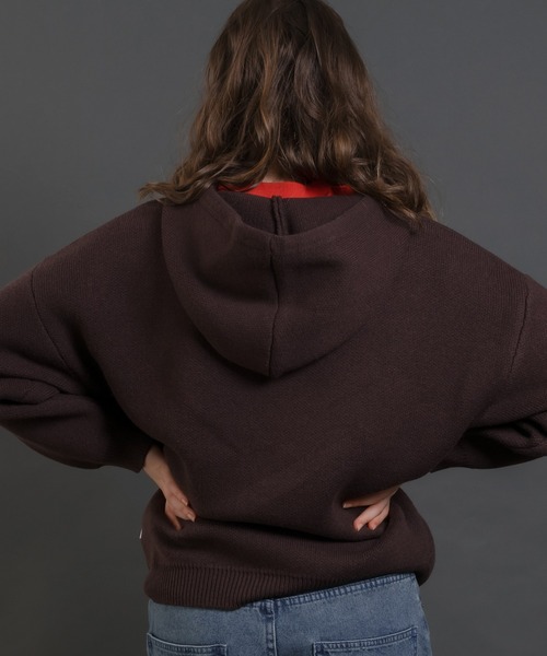 MUHET(ミュエータ)の「【PEANUTS / SNOOPY】ニットパーカー(パーカー・レディース・ネイビー/ブラウン・SMALL/MEDIUM/LARGE)」の10枚目の写真