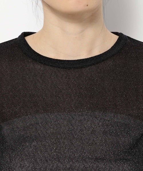 LOWRYS FARM(ローリーズファーム)の「ラメボディースーツLS231305(Tシャツ/カットソー・レディース・ブラック/アイボリー/グレー・FREE)」の7枚目の写真