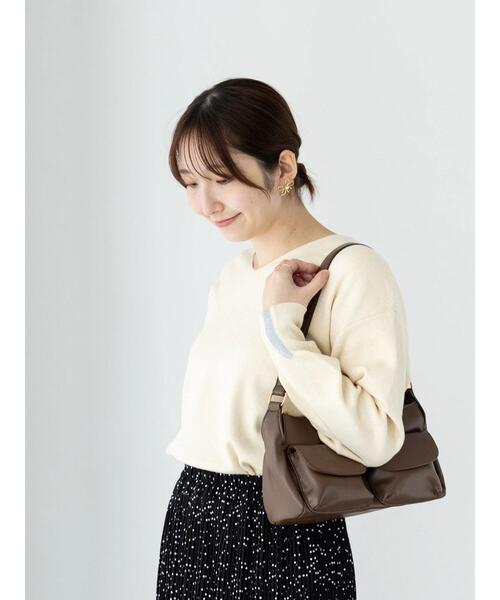 Te chichi TERRASSE（テチチテラス）の「ラメ混Vネックラメライン袖ニット（ニット/セーター・レディース・オレンジ/グレー/オフホワイト/グリーン・F）」の8枚目の写真