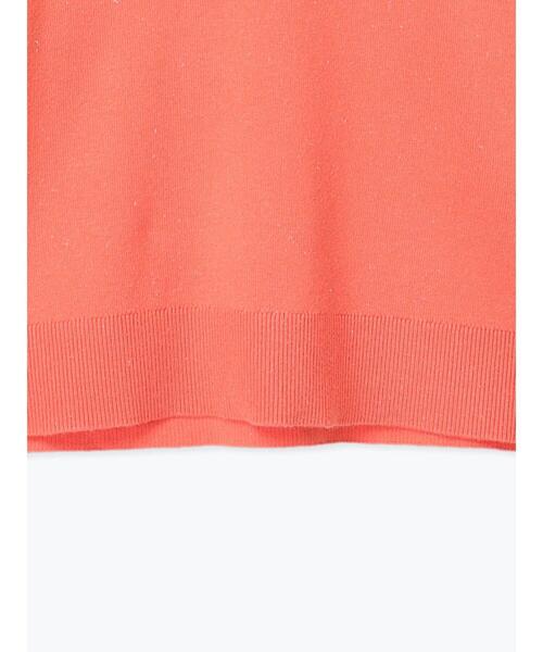 Te chichi TERRASSE（テチチテラス）の「ラメ混Vネックラメライン袖ニット（ニット/セーター・レディース・オレンジ/グレー/オフホワイト/グリーン・F）」の19枚目の写真