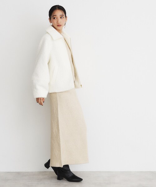THE SHOP TK (ザ ショップ ティーケー )の「◆【@BAILA掲載】ビックカラー袖ボリュームジャケット/洗えるアウター(ブルゾン・レディース・ネイビー/アイボリー・12/13)」の8枚目の写真