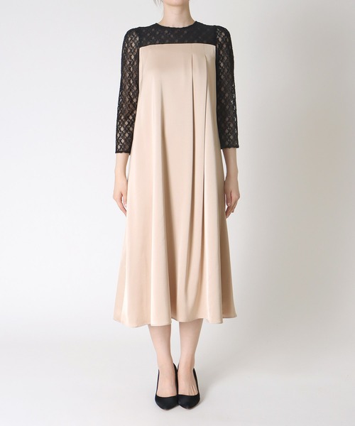 Jines(ジネス)の「ヨーク切替えAラインドレス(ドレス・レディース・ベージュ・38)」の2枚目の写真