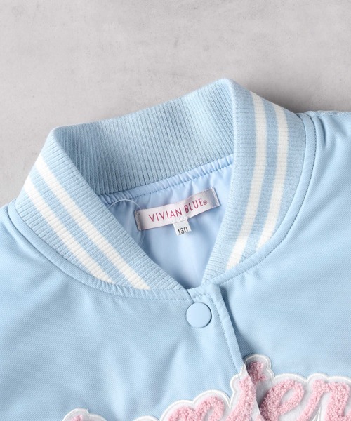 Right-on（ライトオン）の「【VIVIAN BLUE】中綿ブルゾン（ブルゾン・キッズ・サックスブルー・130/140/150/160）」の4枚目の写真