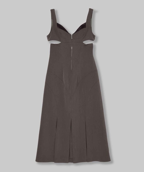 THINGS THAT MATTER(シングス ザット マター)の「CURVES PATTERN SWITTING DRESS / カーブパターンスイッチングドレス(ジャンパースカート・レディース・ブラック/グレー・1/2)」の17枚目の写真