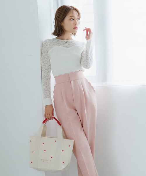 TOCCA(トッカ)の「LUCKY SHOWER CANVASTOTE キャンバス トートバッグ(トートバッグ・レディース・ライトグレー系/スカイブルー系/ゴールド系5/レッド系1/ライラック系/ブラック系/ベージュ系/ベージュ系1/ネイビー系/ブラウン系・F)」の11枚目の写真