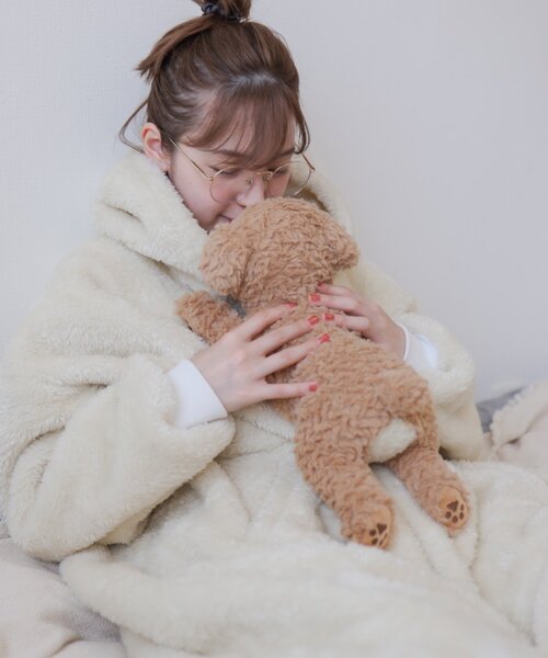 BIRTHDAY BAR(バースデイバー)の「おやすみトイプー・ニャーニャー ぬいぐるみウォーマー(インテリア雑貨・レディース・ホワイト/サンドベージュ・0)」の10枚目の写真