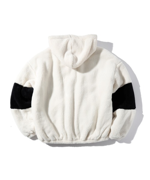 INASTUDIOS ZOO（イーナストゥディオスズー）の「「INASTUDIOS SELECT」メンズライク ビッグシルエット シャギー フリース ジップパーカー（パーカー・レディース・ブラック/オフホワイト/ベージュ・LARGE/MEDIUM/X-LARGE）」の5枚目の写真