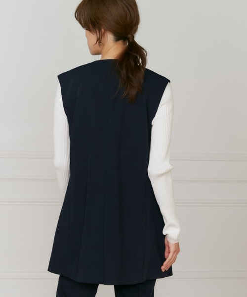 INED（イネド）の「【マルチWAYセットアップ】ダブルストレッチ ロングジレ（テーラードジャケット・レディース・ネイビー/サンドグレー・9号/7号）」の11枚目の写真