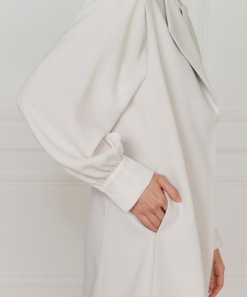 INED（イネド）の「【マルチWAYセットアップ】ダブルストレッチ ロングジレ（テーラードジャケット・レディース・ネイビー/サンドグレー・9号/7号）」の18枚目の写真