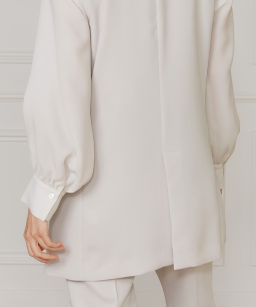 INED（イネド）の「【マルチWAYセットアップ】ダブルストレッチ ロングジレ（テーラードジャケット・レディース・ネイビー/サンドグレー・9号/7号）」の19枚目の写真