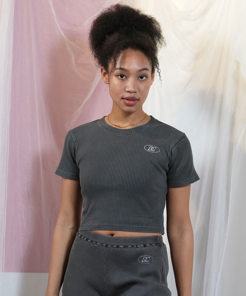 DC（ディーシー）の「DC/ディーシー Tシャツ/カットソー/半袖 ショート丈 クロップド LST251308（Tシャツ/カットソー・レディース・スミクロ/ホワイト/マルチ/ブラック/グレー・M/S）」の11枚目の写真